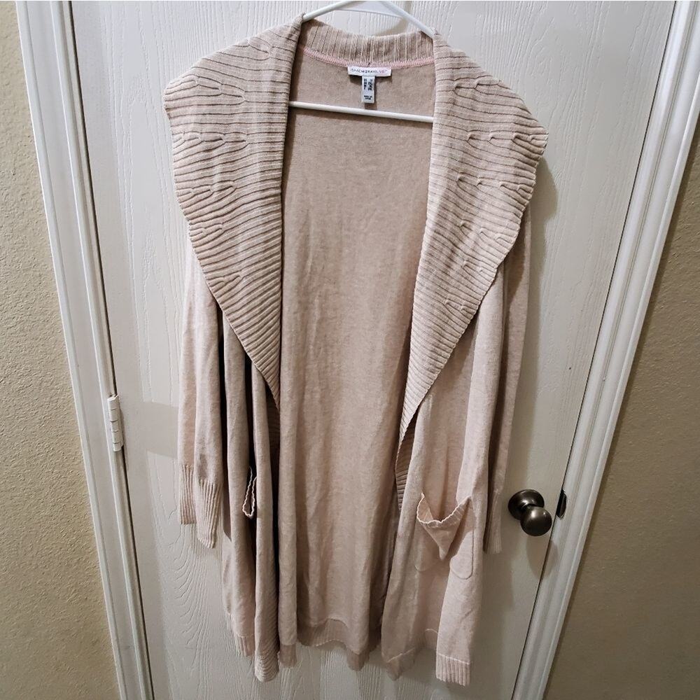 ISAAC Mizrah long shawl collar cardigan coatigan 1X‎
